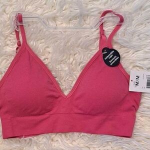 Brand New George Women's Seamless Pink Bralette With Removable Cup